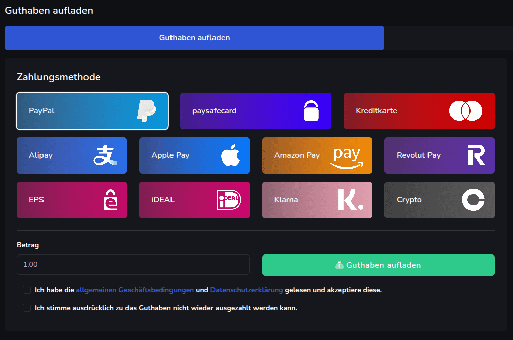 Skrime.eu Available payment options