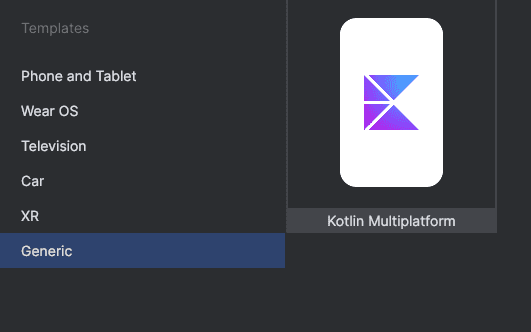 Where to find Kotlin Multiplatform template